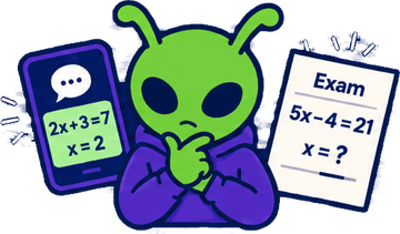 Student looking at a copied solution without understanding it